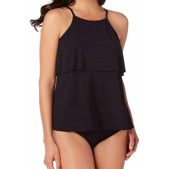 NWOT Magicsuit Solid Julia Tankini Underwire Swim Top 6006047 Black 10 - Picture 1 of 2